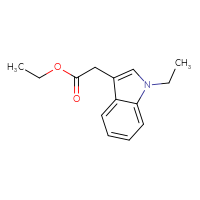 Chemical structure of ethyl 2-(1-ethyl-1H-indol-3-yl)acetate - CSSB00103387298