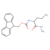 Chemical structure of (9H-fluoren-9-yl)methyl N-[1-(methylcarbamoyl)butyl]carbamate - CSSB00870384163