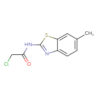 Chemical structure of 2-chloro-N-(6-methyl-1,3-benzothiazol-2-yl)acetamide - CSSB00000182865
