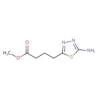 Chemical structure of methyl 4-(5-amino-1,3,4-thiadiazol-2-yl)butanoate - CSSB00000757722