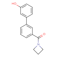 Chemical structure of 3'-(azetidine-1-carbonyl)-[1,1'-biphenyl]-3-ol - CSSB06463690630