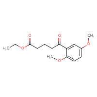 Chemical structure of ethyl 5-(2,5-dimethoxyphenyl)-5-oxopentanoate - CSSB00020572414
