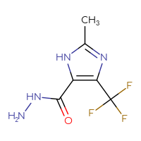 Chemical structure of 2-methyl-4-(trifluoromethyl)-1H-imidazole-5-carbohydrazide - CSSB07139525948