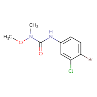 Chemical structure of 1-(4-bromo-3-chlorophenyl)-3-methoxy-3-methylurea - CSSB00009813918