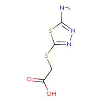 Chemical structure of 2-[(5-amino-1,3,4-thiadiazol-2-yl)sulfanyl]acetic acid - CSSB00000179491