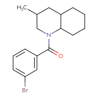 Chemical structure of 1-(3-bromobenzoyl)-3-methyl-decahydroquinoline - CSSB01689153131