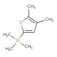 Chemical structure of (4,5-dimethylthiophen-2-yl)trimethylsilane - CSSB02125954863