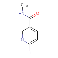 Chemical structure of 6-iodo-N-methylpyridine-3-carboxamide - CSSB06424752406