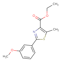 Chemical structure of ethyl 2-(3-methoxyphenyl)-5-methyl-1,3-thiazole-4-carboxylate - CSSB00004390282