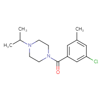 Chemical structure of 1-(3-chloro-5-methylbenzoyl)-4-(propan-2-yl)piperazine - CSSB02017343743