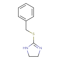 Chemical structure of 2-(benzylsulfanyl)-4,5-dihydro-1H-imidazole - CSSB00000017682
