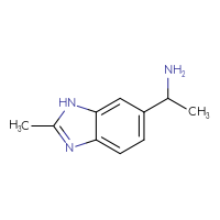 Chemical structure of 1-(2-methyl-1H-1,3-benzodiazol-6-yl)ethan-1-amine - CSSB00020725723