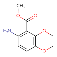 Chemical structure of methyl 6-amino-2,3-dihydro-1,4-benzodioxine-5-carboxylate - CSSB00011162873