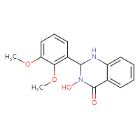 Chemical structure of 2-(2,3-dimethoxyphenyl)-3-hydroxy-1,2,3,4-tetrahydroquinazolin-4-one - CSSB00121664419
