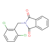 Chemical structure of 2-[(2,6-dichlorophenyl)methyl]-2,3-dihydro-1H-isoindole-1,3-dione - CSSB00046136501