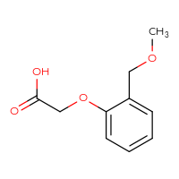 Chemical structure of 2-[2-(methoxymethyl)phenoxy]acetic acid - CSSB06371858571