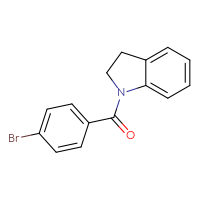 Chemical structure of 1-(4-bromobenzoyl)-2,3-dihydro-1H-indole - CSSB00000581935