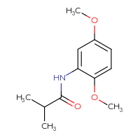 Chemical structure of N-(2,5-dimethoxyphenyl)-2-methylpropanamide - CSSB00000250930