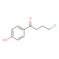Chemical structure of 4-chloro-1-(4-hydroxyphenyl)butan-1-one - CSSB00000039620