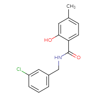 Chemical structure of N-[(3-chlorophenyl)methyl]-2-hydroxy-4-methylbenzamide - CSSB00036831939