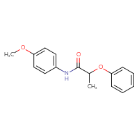 Chemical structure of N-(4-methoxyphenyl)-2-phenoxypropanamide - CSSB00026319754