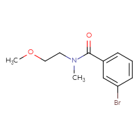 Chemical structure of 3-bromo-N-(2-methoxyethyl)-N-methylbenzamide - CSSB00011402617