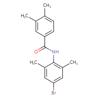 Chemical structure of N-(4-bromo-2,6-dimethylphenyl)-3,4-dimethylbenzamide - CSSB00035783633