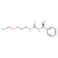 Chemical structure of 3-(3-ethoxypropyl)-1-[(1S)-1-phenylethyl]urea - CSSB02001685179