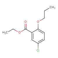 Chemical structure of ethyl 5-chloro-2-propoxybenzoate - CSSB00045398895