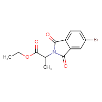 Chemical structure of ethyl 2-(5-bromo-1,3-dioxo-2,3-dihydro-1H-isoindol-2-yl)propanoate - CSSB02021215195