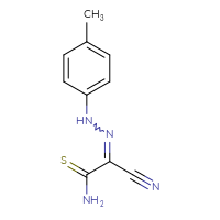 Chemical structure of 1-carbamothioyl-N-(4-methylphenyl)methanecarbohydrazonoyl cyanide - CSSB00031481092