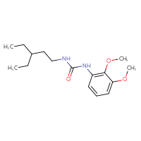 Chemical structure of 1-(2,3-dimethoxyphenyl)-3-(3-ethylpentyl)urea - CSSB03310534660