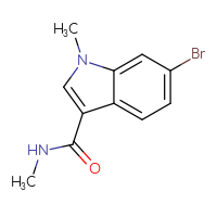 Chemical structure of 6-bromo-N,1-dimethyl-1H-indole-3-carboxamide - CSSB20958662095
