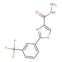 Chemical structure of 2-[3-(trifluoromethyl)phenyl]-1,3-thiazole-4-carbohydrazide - CSSB00020612393