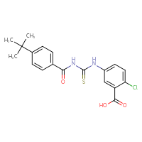 Chemical structure of 5-({[(4-tert-butylphenyl)formamido]methanethioyl}amino)-2-chlorobenzoic acid - CSSB00102591808