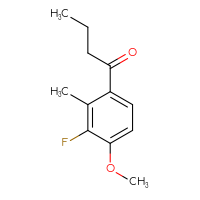 Chemical structure of 1-(3-fluoro-4-methoxy-2-methylphenyl)butan-1-one - CSSB21103686897
