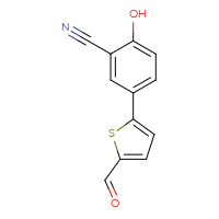 Chemical structure of 5-(5-formylthiophen-2-yl)-2-hydroxybenzonitrile - CSSB00010139622
