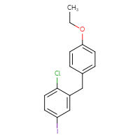 Chemical structure of 1-chloro-2-[(4-ethoxyphenyl)methyl]-4-iodobenzene - CSSB00016991068