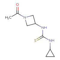 Chemical structure of 1-(1-acetylazetidin-3-yl)-3-cyclopropylthiourea - CSSB00115526566