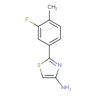 Chemical structure of 2-(3-fluoro-4-methylphenyl)-1,3-thiazol-4-amine - CSSB00013169241