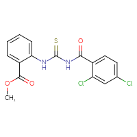 Chemical structure of methyl 2-({[(2,4-dichlorophenyl)formamido]methanethioyl}amino)benzoate - CSSB00121655202