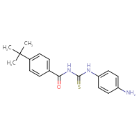Chemical structure of 1-(4-aminophenyl)-3-(4-tert-butylbenzoyl)thiourea - CSSB00020642142