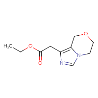 Chemical structure of ethyl 2-{5H,6H,8H-imidazo[4,3-c][1,4]oxazin-1-yl}acetate - CSSB00045015532
