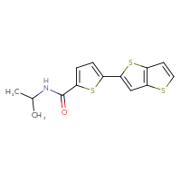 Chemical structure of N-(propan-2-yl)-5-{thieno[3,2-b]thiophen-2-yl}thiophene-2-carboxamide - CSSB06583413047