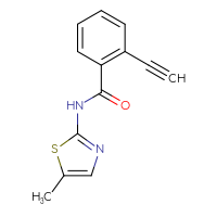 Chemical structure of 2-ethynyl-N-(5-methyl-1,3-thiazol-2-yl)benzamide - CSSB06459899482