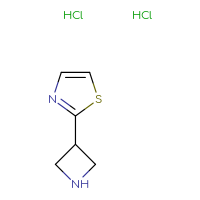 Chemical structure of 2-(azetidin-3-yl)-1,3-thiazole dihydrochloride - CSSB02515437389