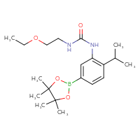 Chemical structure of 3-(2-ethoxyethyl)-1-[2-(propan-2-yl)-5-(4,4,5,5-tetramethyl-1,3,2-dioxaborolan-2-yl)phenyl]urea - CSSB21332175958