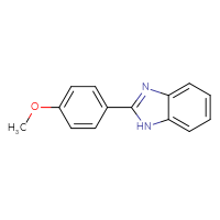 Chemical structure of 2-(4-methoxyphenyl)-1H-1,3-benzodiazole - CSSB00000388090