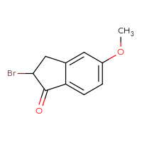 Chemical structure of 2-bromo-5-methoxy-2,3-dihydro-1H-inden-1-one - CSSB00010237253