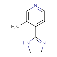 Chemical structure of 4-(1H-imidazol-2-yl)-3-methylpyridine - CSSB00013056938